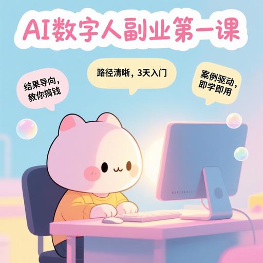 image for AI数字人副业第一课：从零基础到大神（全29节）极客效率工具软件