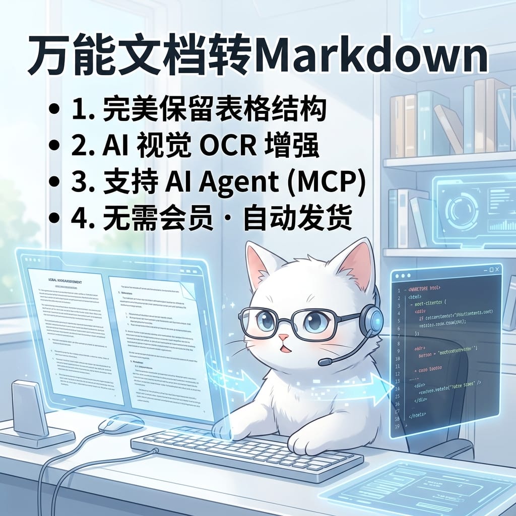 image for PDF转Markdown万能格式转换AI文档提取工具