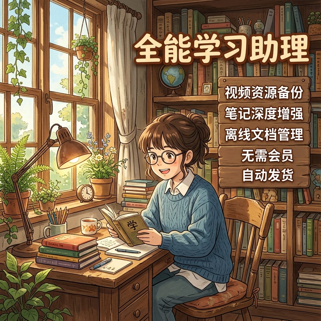 image for 极致全能学习工作站 课程下载 网课提取 视频备份 PDF阅读器 生产力 软件
