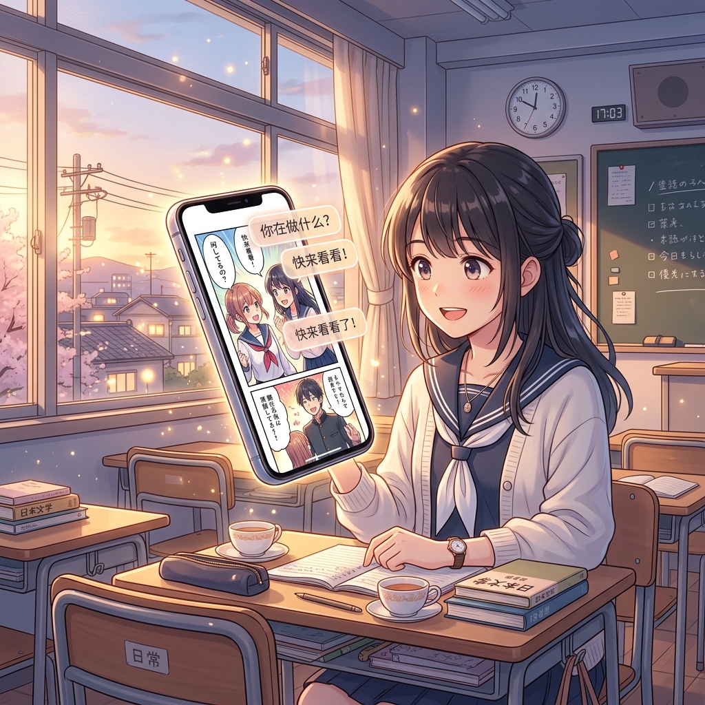 image for 安卓屏幕实时翻译悬浮窗离线分屏漫画外语生词速记学习软件