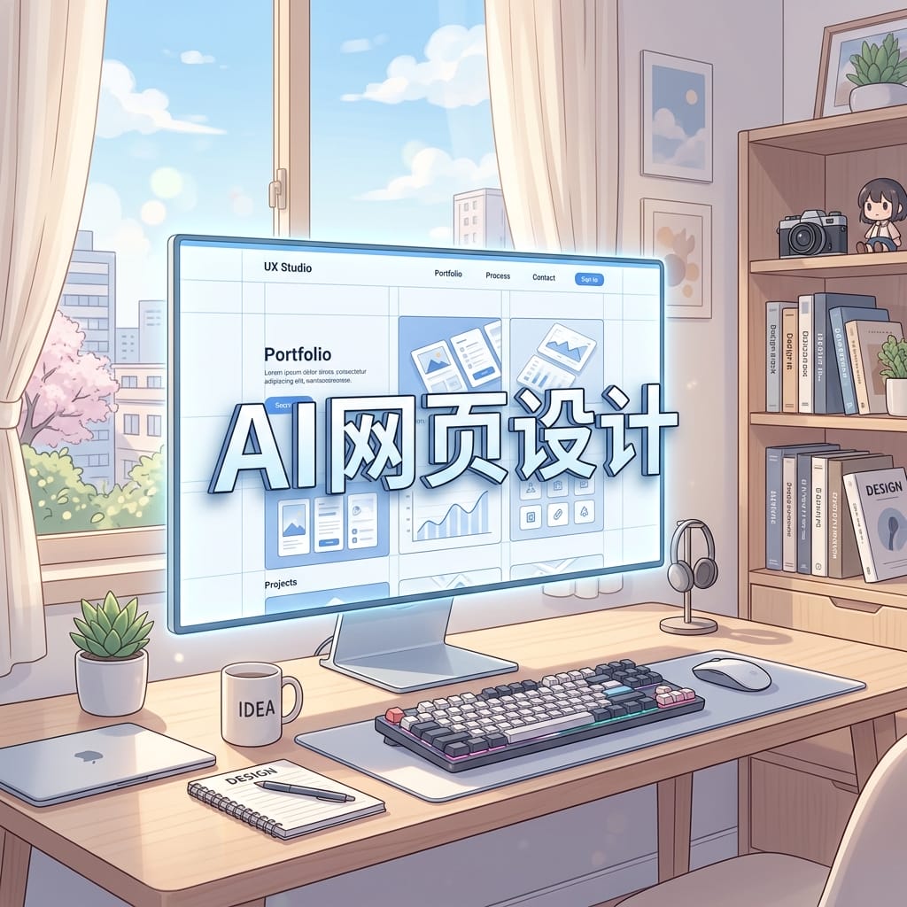 image for AI网页设计一键生成零代码排版建站提示词指令包