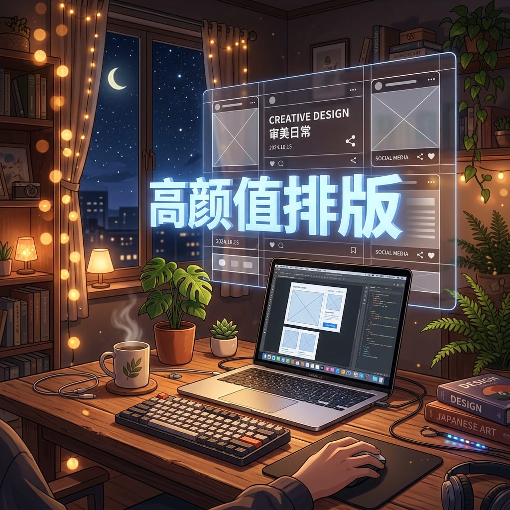 image for 自媒体图文排版小红书高颜值封面卡片一键生成设计模板
