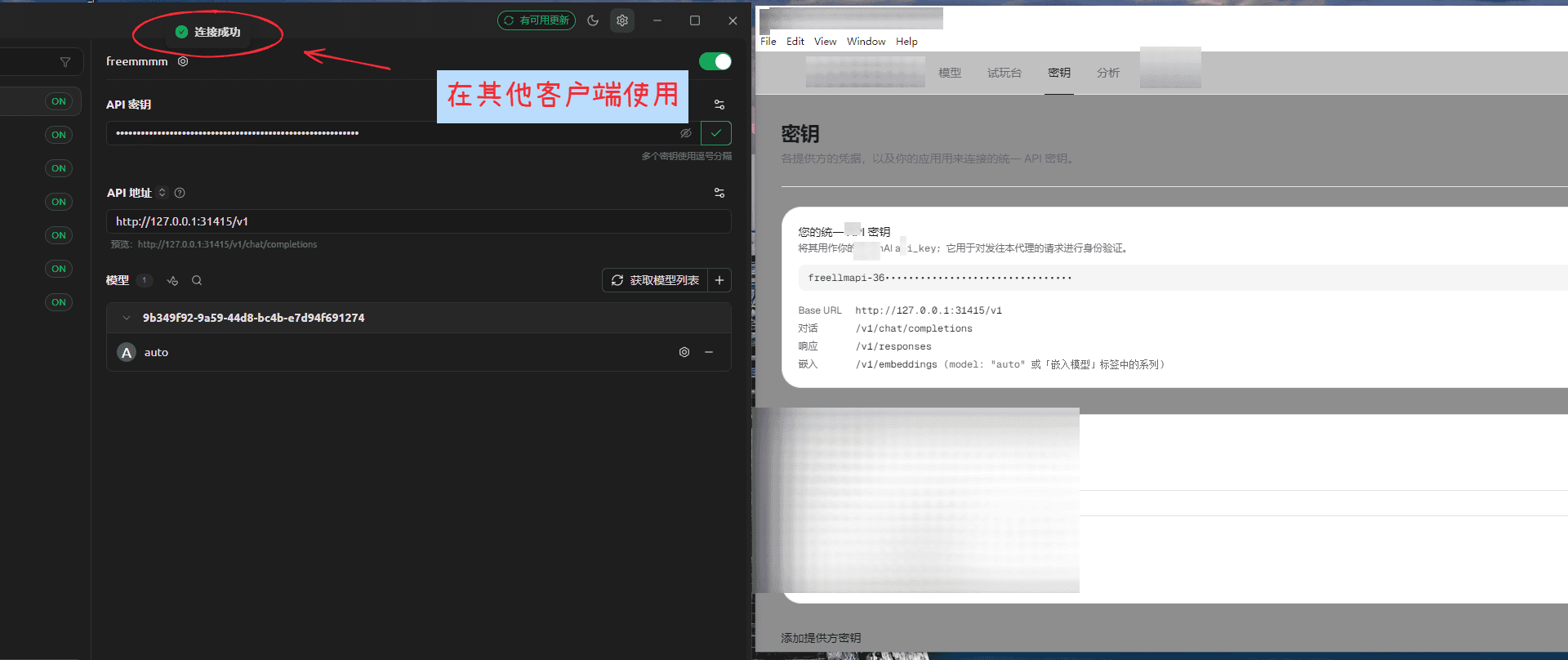 接口配置与智能分流界面