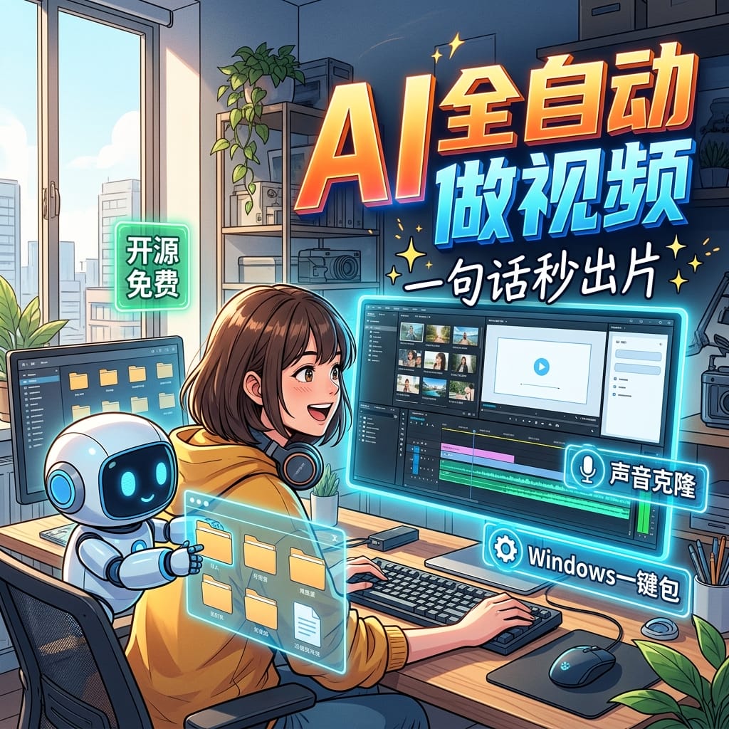 image for AI全自动短视频生成一键剪辑声音克隆软件