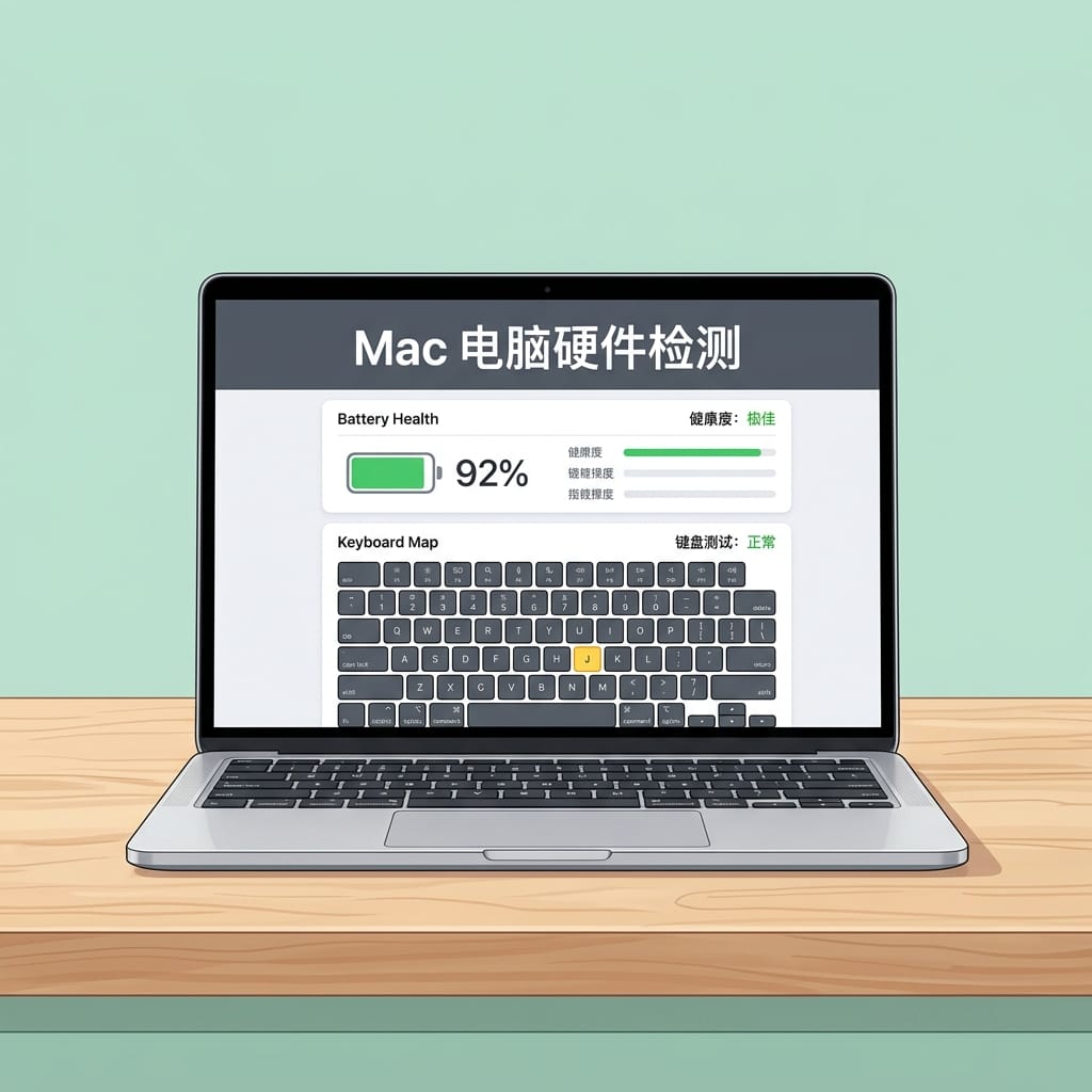 image for Mac电脑硬件检测 苹果笔记本验机全面诊断电池屏幕老化坏点工具