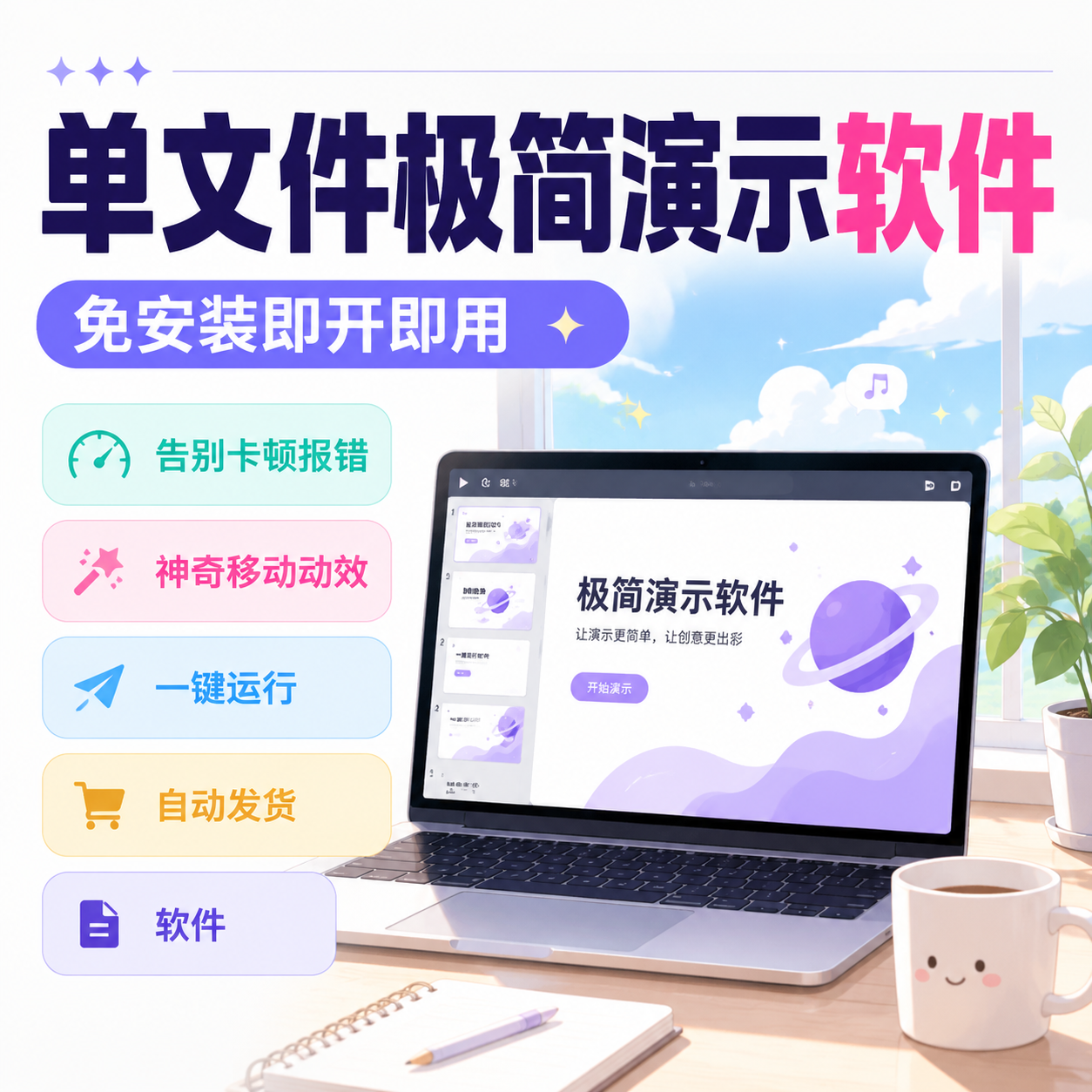 image for 极简演示文稿播放器 PPT排版设计神奇移动动效软件